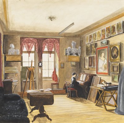 Atelier van de kunstenaar in Berlijn door Karl Wilhelm Streckfuss